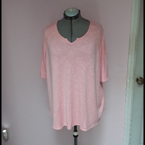 COPY - q orange soft short sleeve plus size top 2x - Picture 1 of 2